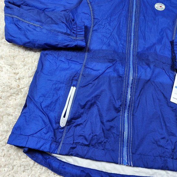 Tommy Hilfiger Sport Jacket Womens Large Blue Lightweight Water Resistant Zipper - Picture 6 of 10